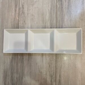 The Cellar by Macy's Whiteware 3-Segmented Rectangular Ceramic Serving Platter